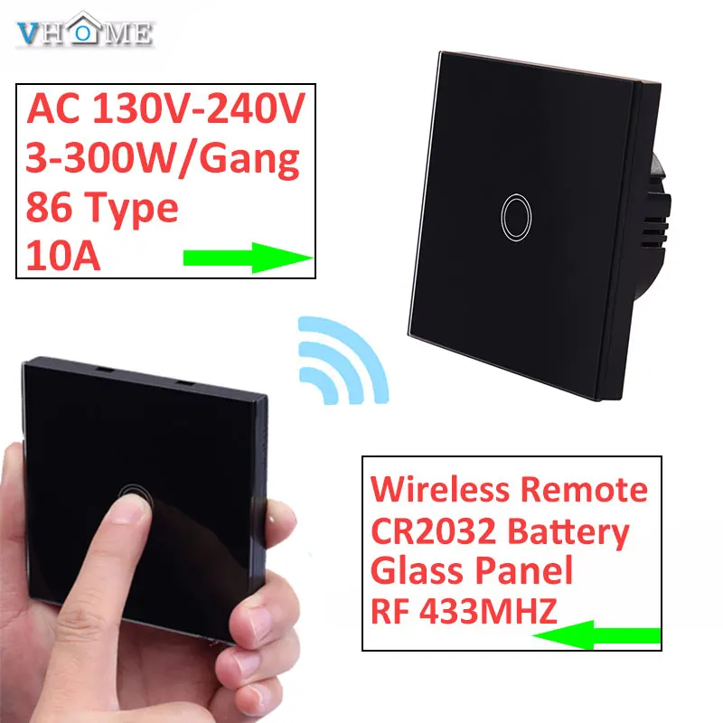 Отеля Vhome пролегает сенсорный выключатель света ЕС/Великобритания 86 Тип AC 130 V 240