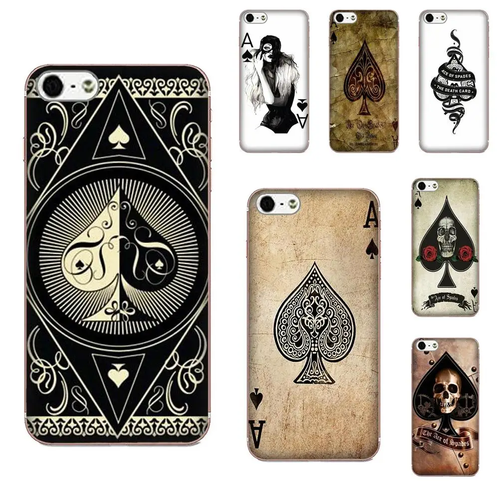 Ace Of Spades из пакета игральных покерных карт для Samsung Galaxy Note 5 8 9 S3 S4 S5 S6 S7 S8 S9 S10 mini Edge Plus