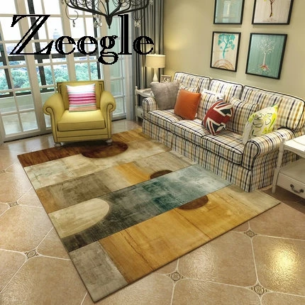 Zeegle абстрактный Краски ковер Спальня прикроватные домашний декор Коврик Non slip