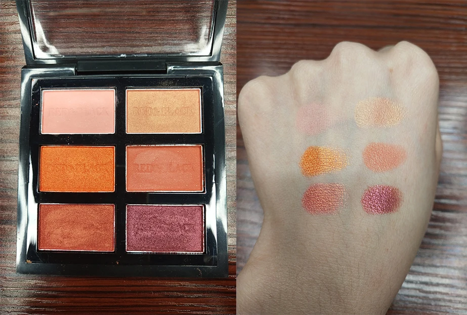 Красные и черные блестящие тени для макияжа Pallete матовые век Палитра мерцающие