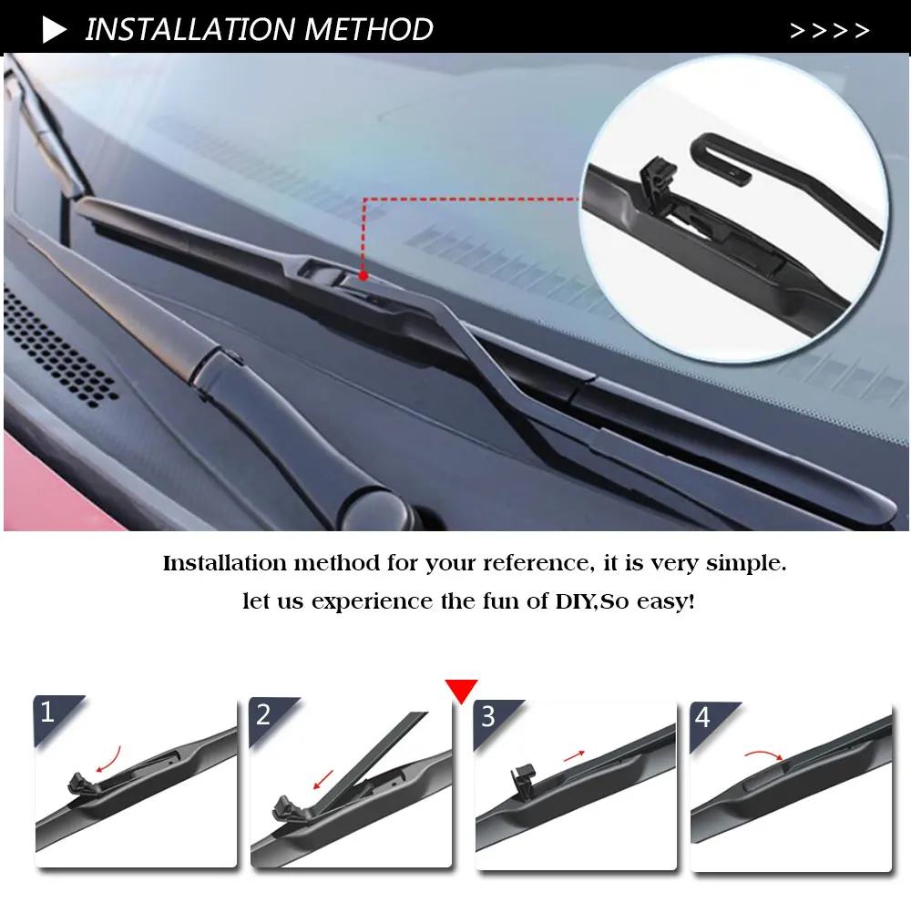Автомобильные щетки kawoo Щетка стеклоочистителя 2"+ 16" для hyundai Solaris 2009 2010- год Авто Мягкие резиновые ветровые Стеклоочистители Лезвия автомобильные аксессуары