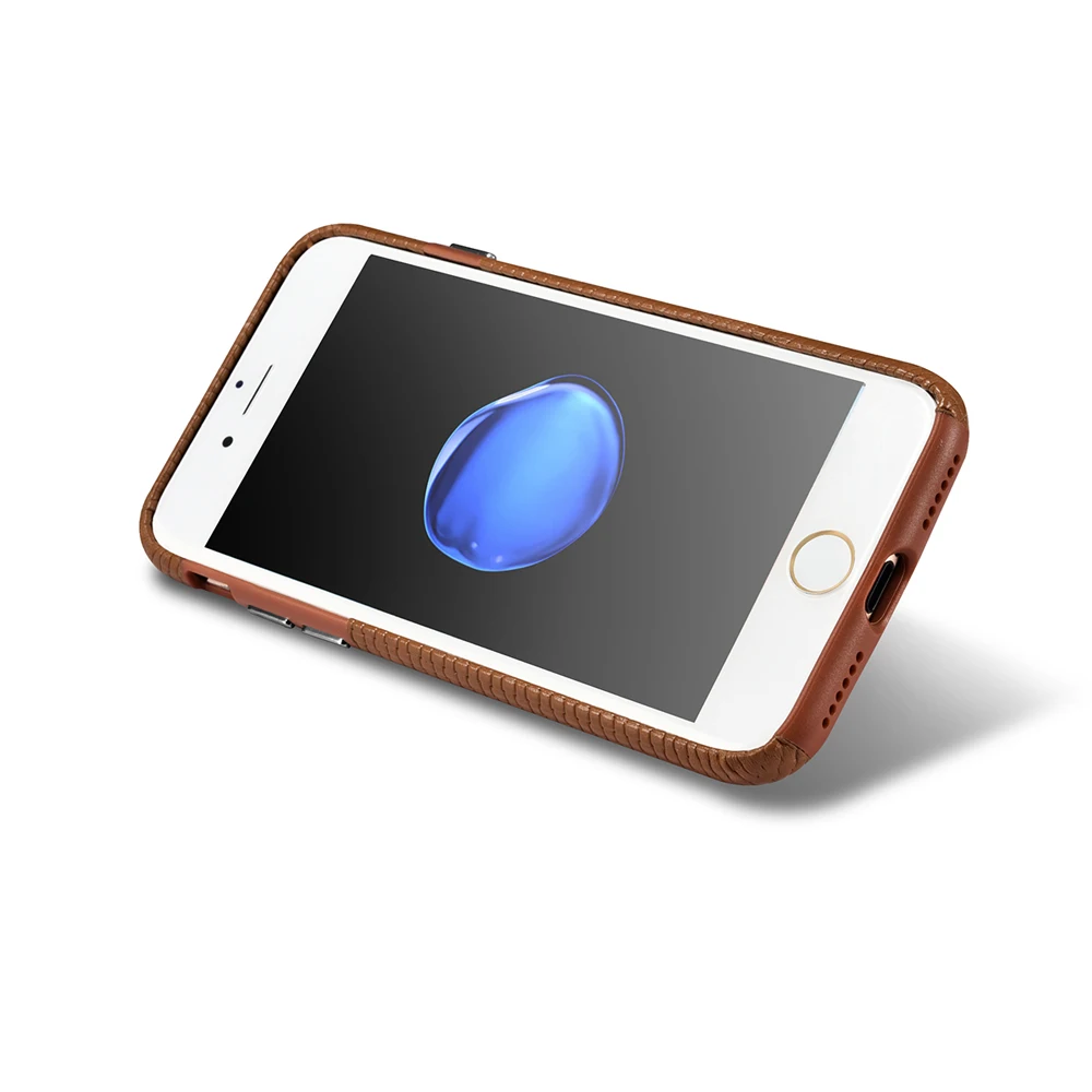 Icarer чехол для iPhone 7 из натуральной кожи крепление в виде кольца на палец подставка