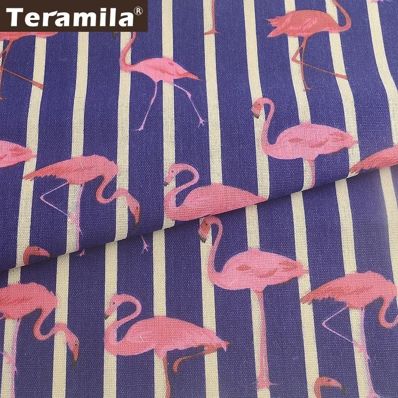 Ткань из хлопка и льна Teramila, ручной окрас, для самостоятельного пошива столовых салфеток, сумок, занавесей, подушек и каба, с принтом животных на холсте.