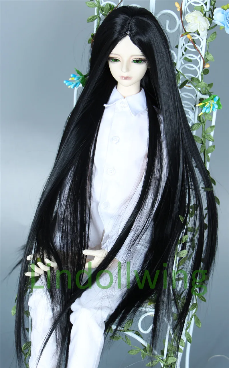 1/3 BJD парик Pullip Dal DD SD LUT Dollfie кукла 8-9 дюймов длинный черный 50 см | Игрушки и хобби