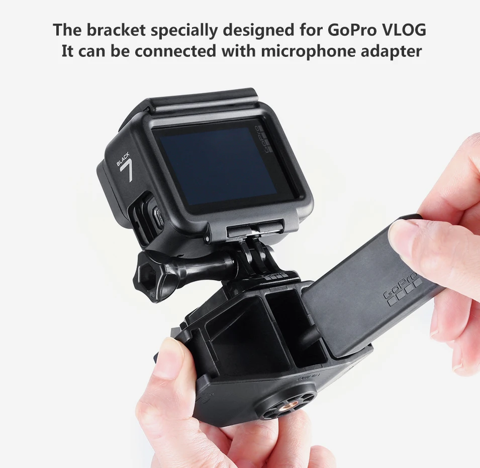 ULANZI GP-1 Gopro чехол Vlog штатив Стенд, 2 Холодный башмак крепление для микрофона светильник аксессуары для экшн-Камеры Gopro Hero 7 6 5