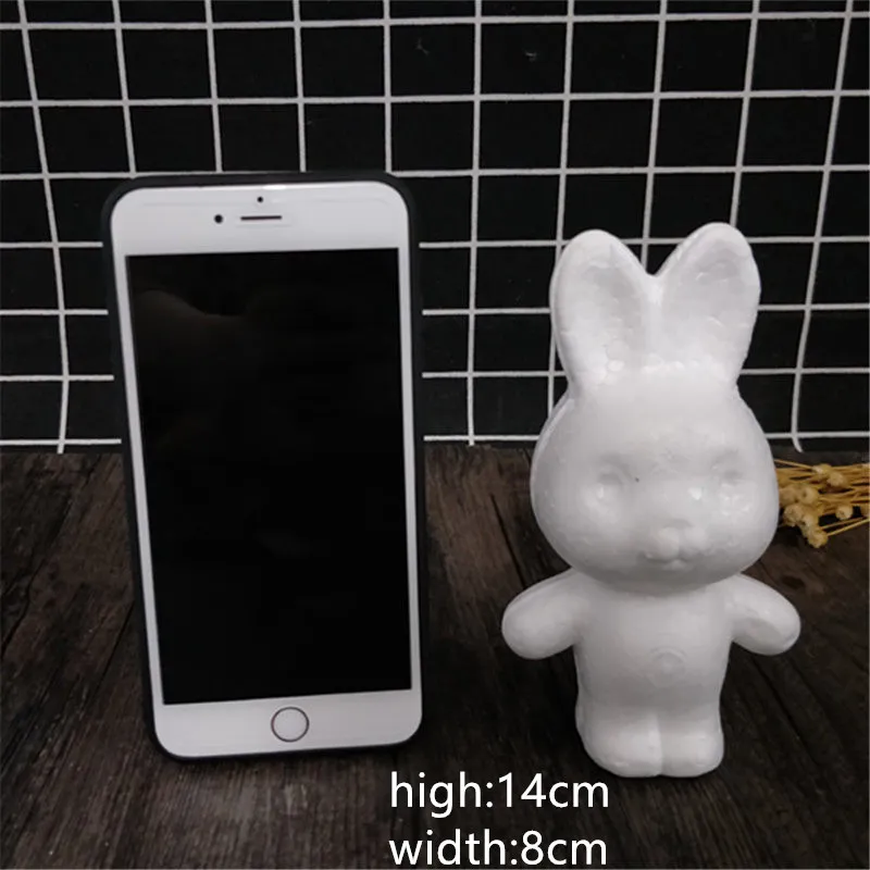 Standing rabbit 1pcs 1 шт. 15 см/20 см/35 см пена Роза медведь плесень DIY искусственный цветок розы Медведь пластик медведь розы собака удачи модель формы - Цвет: Standing rabbit 1pcs