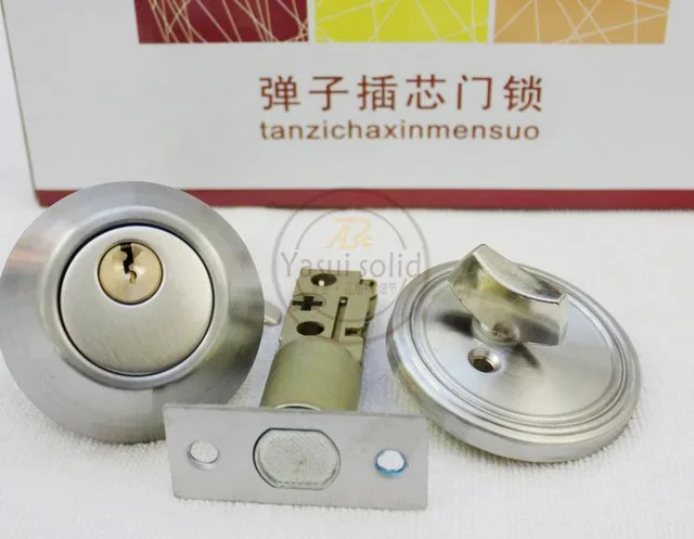 

5 Sets Stainless Steel Tubular Lever Door Locks / DeadBolt Invisible Locks