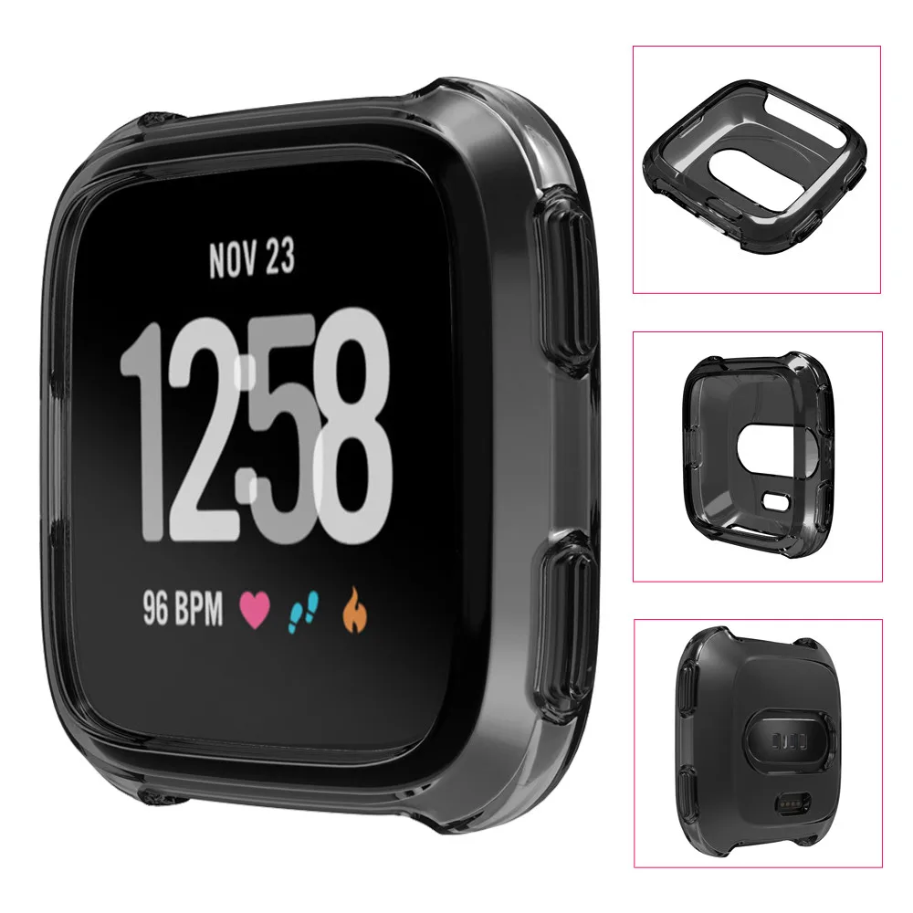 Мягкий ТПУ защитный силиконовый чехол для Fitbit Versa умные часы аксессуары чехлы