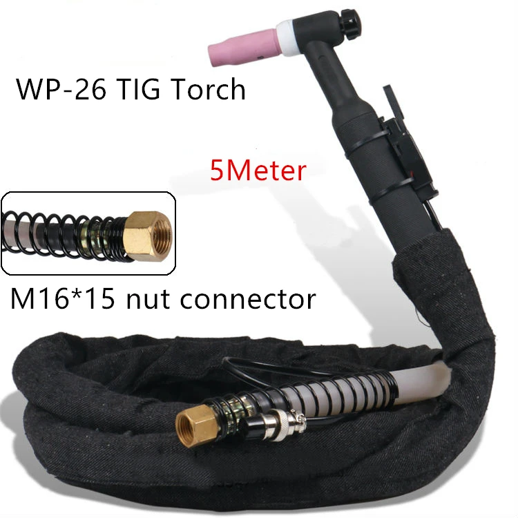 WP-26 SR-26 welding gun complete 5M 240AMP TIG welding gun nut joint stainless steel argon arc welding torch welding parts