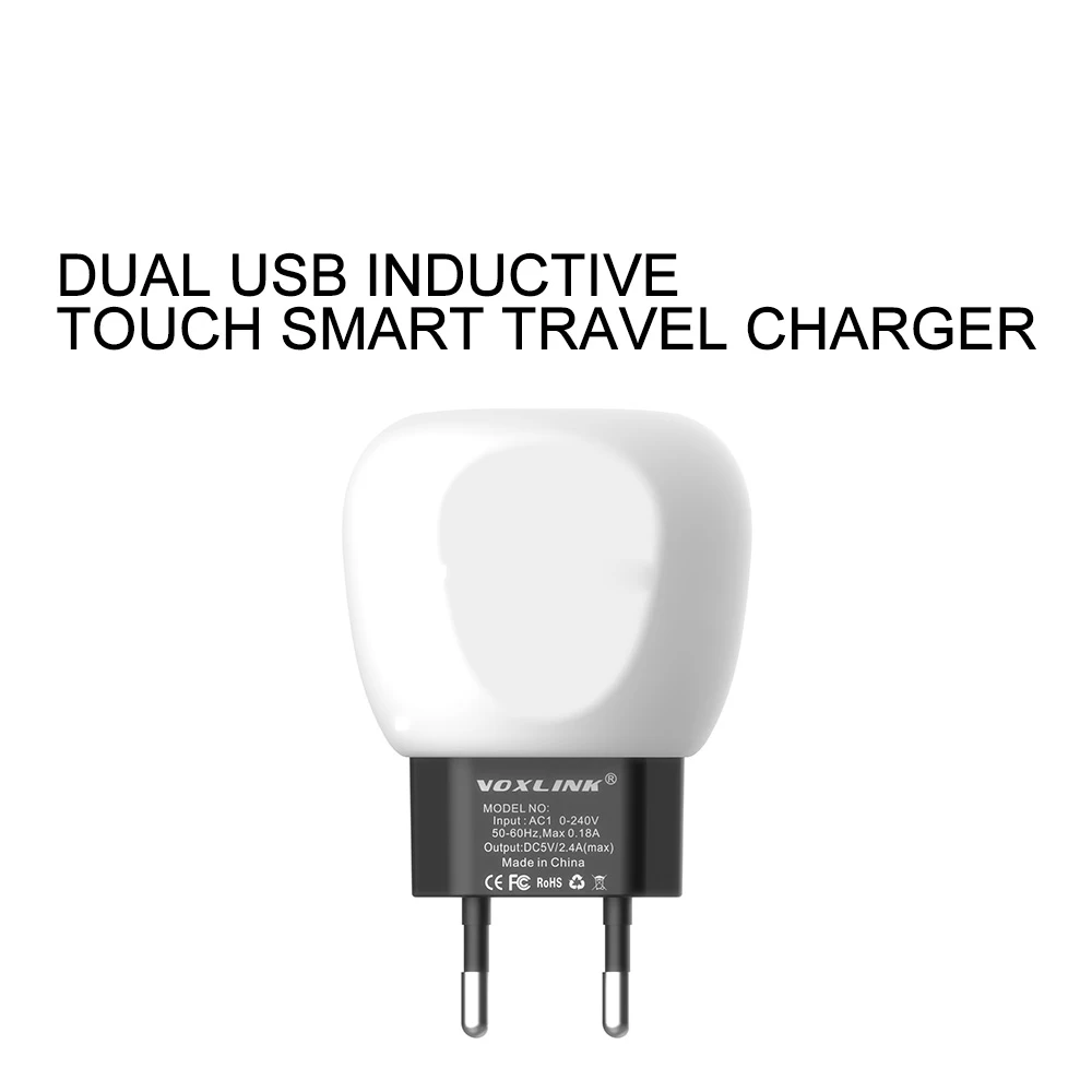 VOXLINK USB зарядное устройство 5 в 2,4 А умное Сенсорное зарядное устройство для iPhone iPad samsung Galaxy s9 s10 Galaxy htc Xiaomi LG huawei Nexus