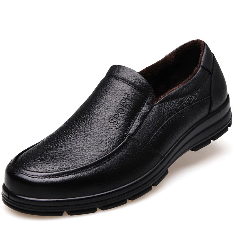 Slip on Black QFFAZ для мужчин повседневная обувь Британский стильные Мокасины пояса из натуральной кожи туфли без каблуков zapatos hombre Лоферы для женщин обувь зим - Цвет: Slip on Black