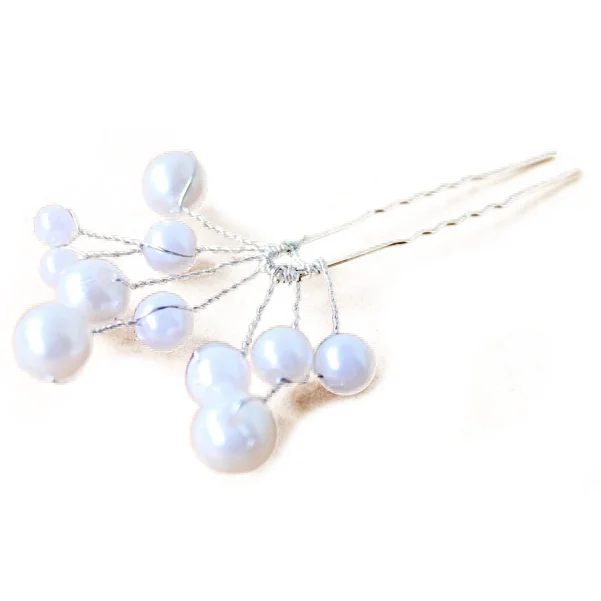 2 шт Модные Новые Свадебные невесты жемчуг заколки для волос белый| |