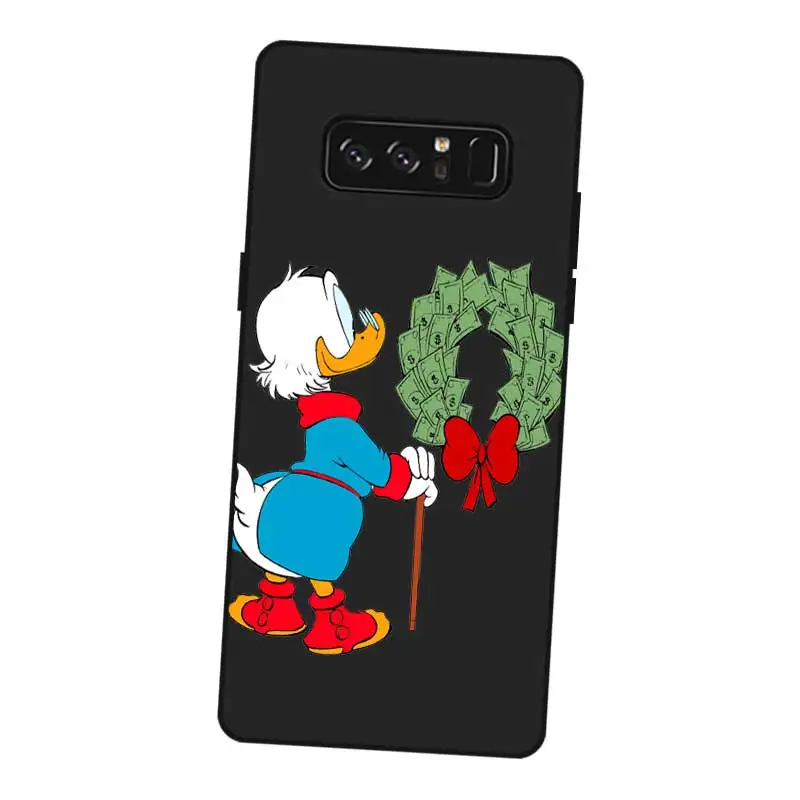 P046 уникальный черный силиконовый чехол с Дональдом Даком для samsung Galaxy Note 3 4 5 8 9 10