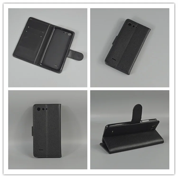 Кожаный чехол подставка для ZTE Blade A511 A515 A 511 515 Litchi с 2 отделениями карт и отделением