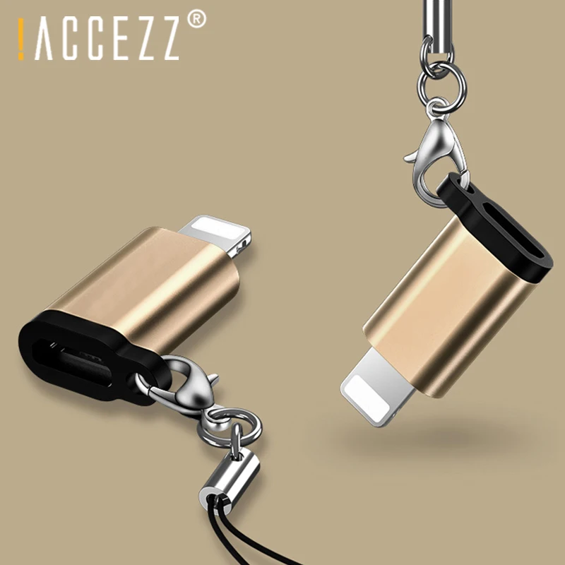 ! ACCEZZ адаптер освещения для кабеля Micro USB 4 шт. iPhone iPad X XS MAX XR 7 8 6S 5 конвертер зарядка