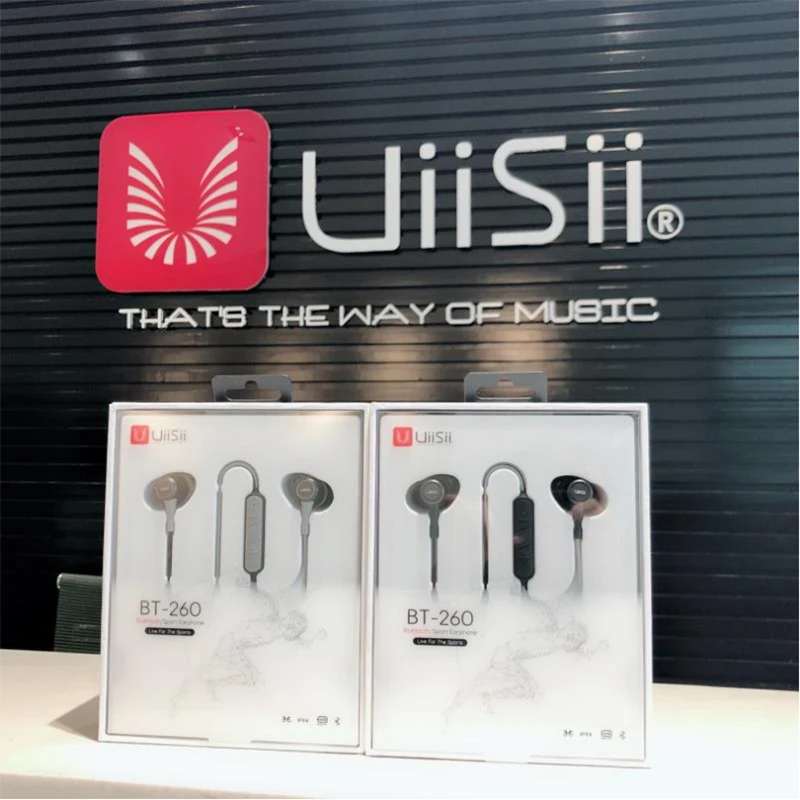 

UIISII BT-260 Wireless CSR8645 4.1 Bluetooth Earphone IPX4 waterproof Portable HIFI bass stereo Sport with mic headset
