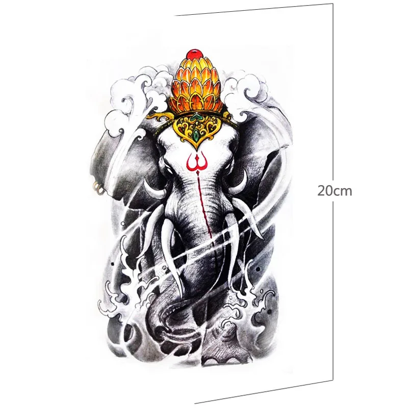 Тату наклейка временная татуировка боди арт рукав для татуировки на руку s 12*22 см