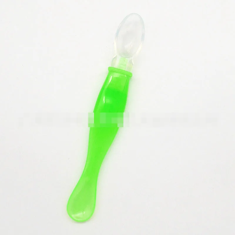 Детская Ложка силиконовая инструменты для кормления обесцвечиваясь и не ложка
