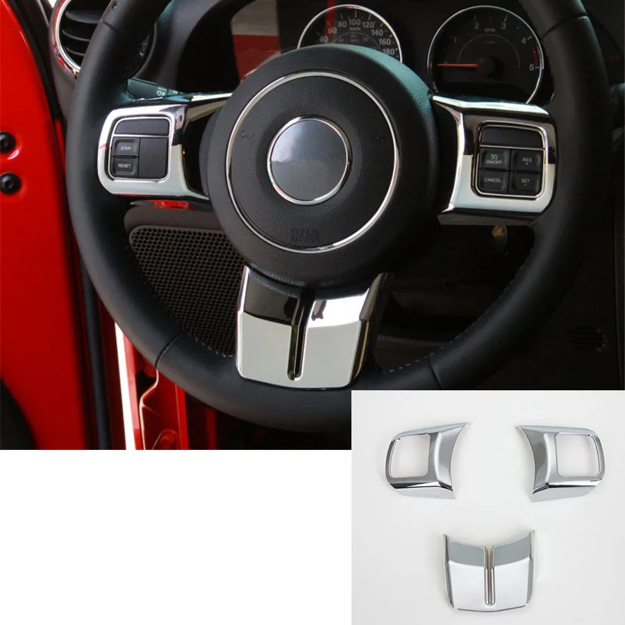 Для Jeep Grand Cherokee 11-13 Внутренняя Кнопка рулевого колеса декоративная панель
