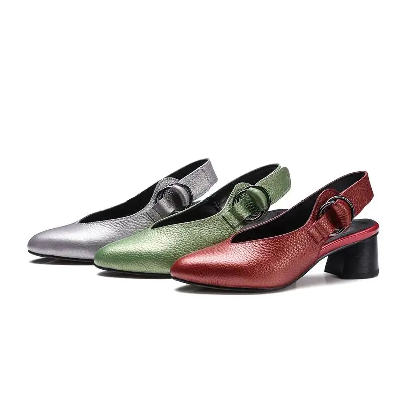 Женские туфли лодочки из натуральной кожи ASUMER серебристые Вечерние на высоком