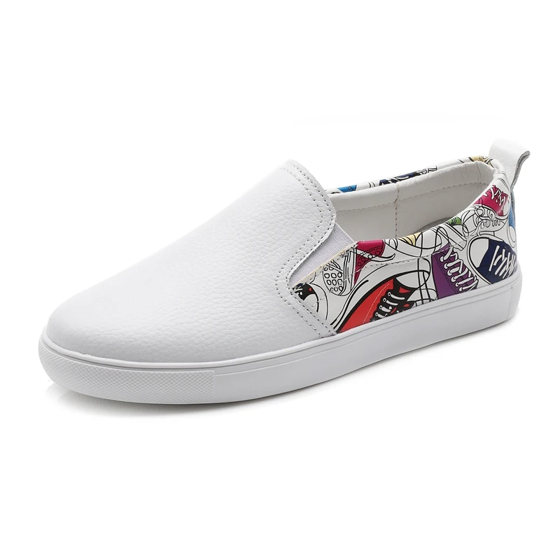 Женская кожаная обувь повседневная Кроссовки Женские лоферы на плоской подошве