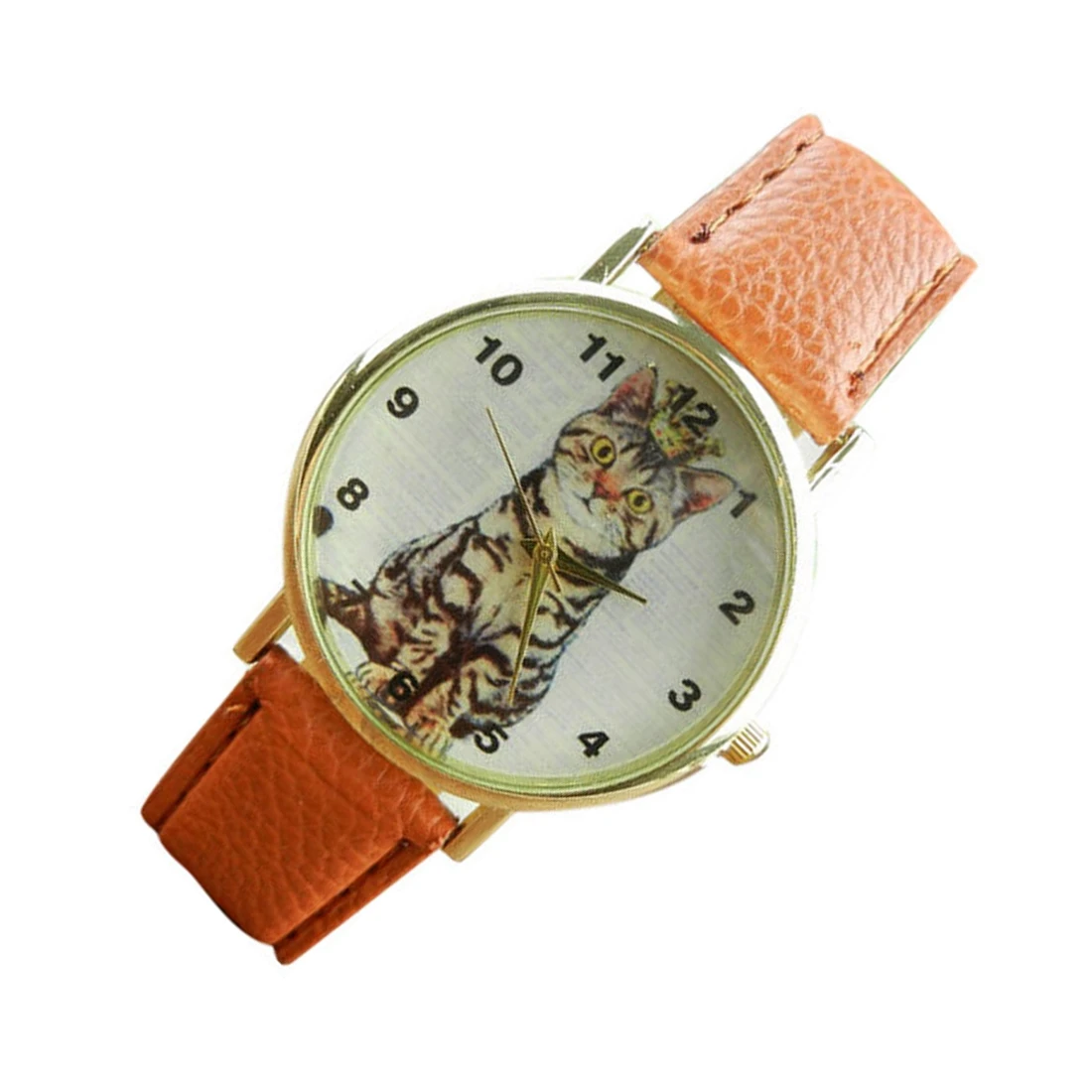 YCYS мужские и женские часы унисекс с узором кожаный ремешок аналоговые кварцевые