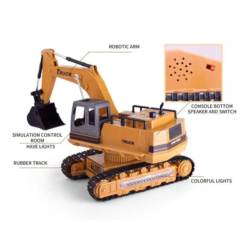 Rc экскаватор модель инженерного автомобиля 8CH 2 4G 1:18 игрушки для грузовых