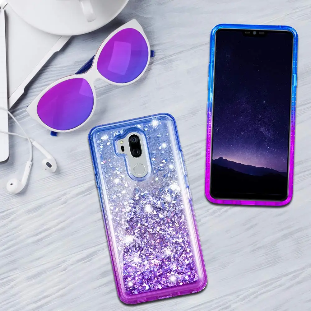 Чехол для LG V40 G7 ThinQ мягкий чехол с блестящим градиентом и зыбучим песком Stylo 4 Q Stylus