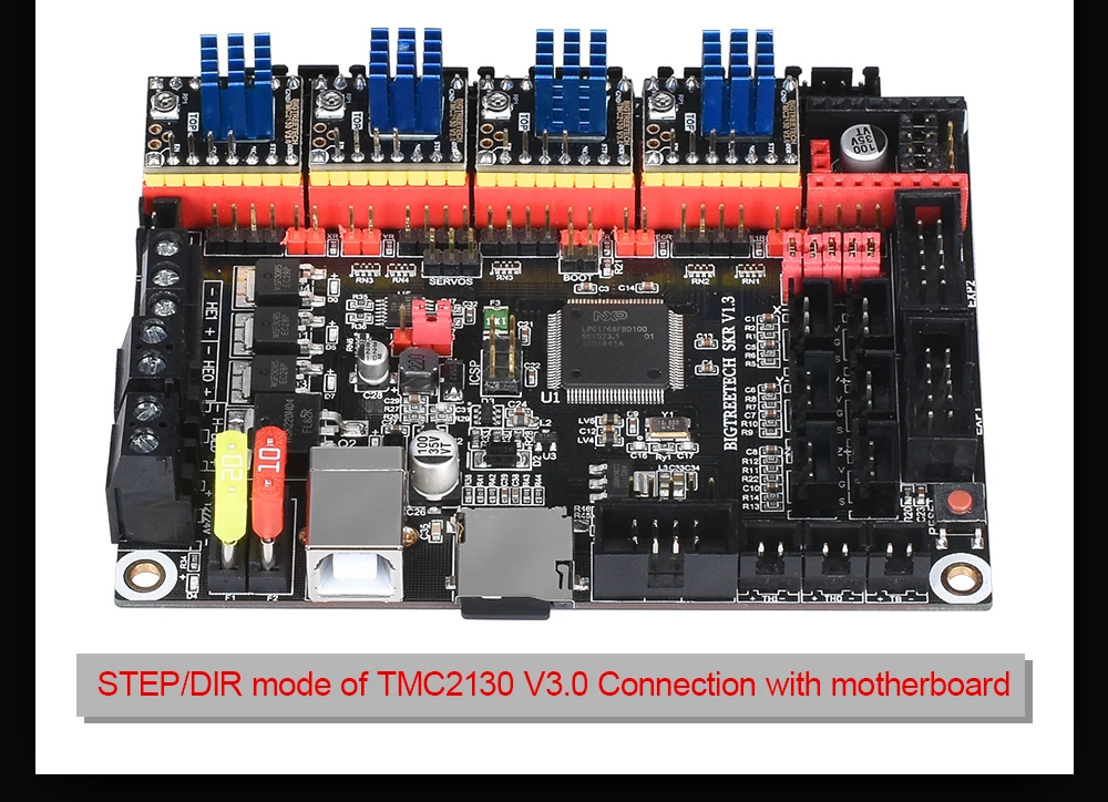 BIGTREETECH TMC2130 V3.0 SPI Драйвер шагового двигателя бесшумный 3D-принтер части vs TMC2209 TMC2208 A4988 SKR V1.3 Pro MKS GEN L плата