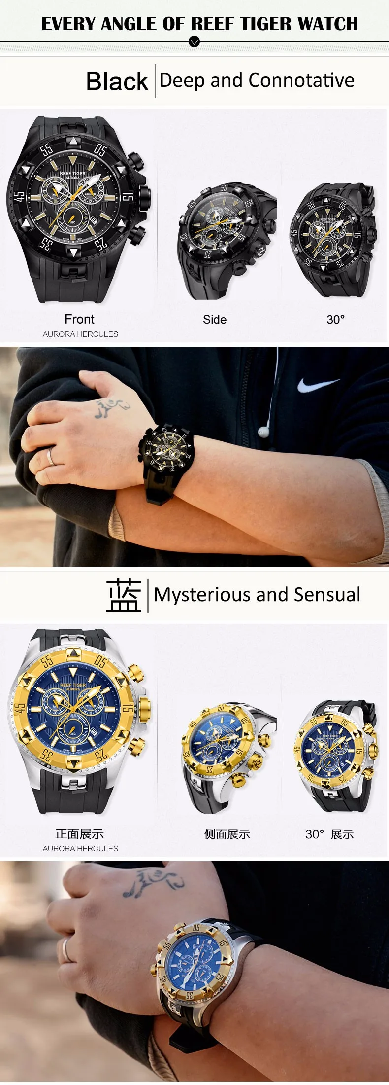 Relojes Hombre брендовые Роскошные спортивные часы с тигром, мужские водонепроницаемые кварцевые часы с хронографом и резиновой подошвой, мужские часы+ подарок