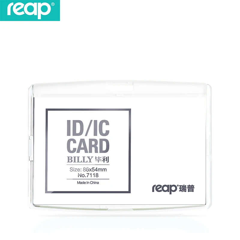 Reap пластиковый стандартный размер 54*86 мм выставочные карты ID держатель для карт имя бирка персонал бизнес бейдж держатель офис - Цвет: 7118 white