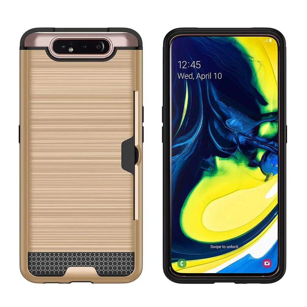 Для samsung Galaxy A90 A80 A50 A30 A20 чехол тонкий держатель для кредитных карт Жесткий PC+ силиконовый чехол-кошелек для samsung A50 чехол