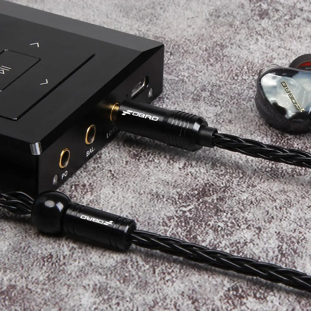 FDBRO 8 ядерный мини посеребренные компакт-дисков кабель IE80 MMCX 2Pin A2DC IM 2,5/3,5/4,4 мм балансный кабель для SE315 SE425 SE535 SE846 UE900 H3
