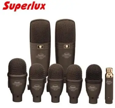 Профессиональный барабанный микрофон Superlux DRKF5H3 комплект из 8 микрофонов с чехлом