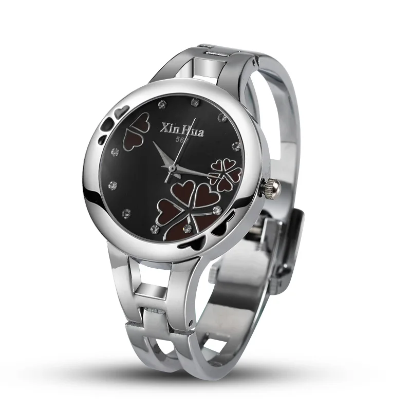 

Relogios Feminino 2020 XINHUA Women Watches Stainless Steel Bracelet Bangle Quartz Watches Rhinestone Designer Female Clock