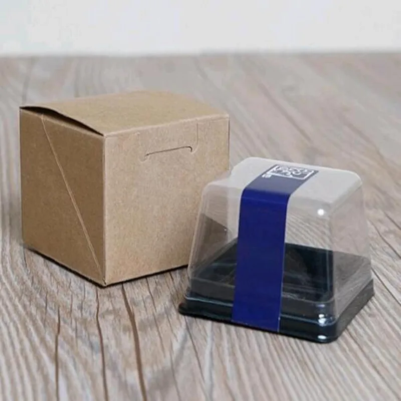 Выпечки крафт белая коробка упаковка Валентина шоколадная Mooncake коробки партии