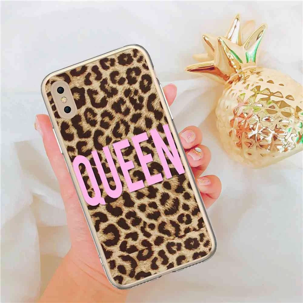KISSCASE чехол для телефона iPhone 6s 7 8 плюс крышка леопардовым узором силиконовый X XR XS