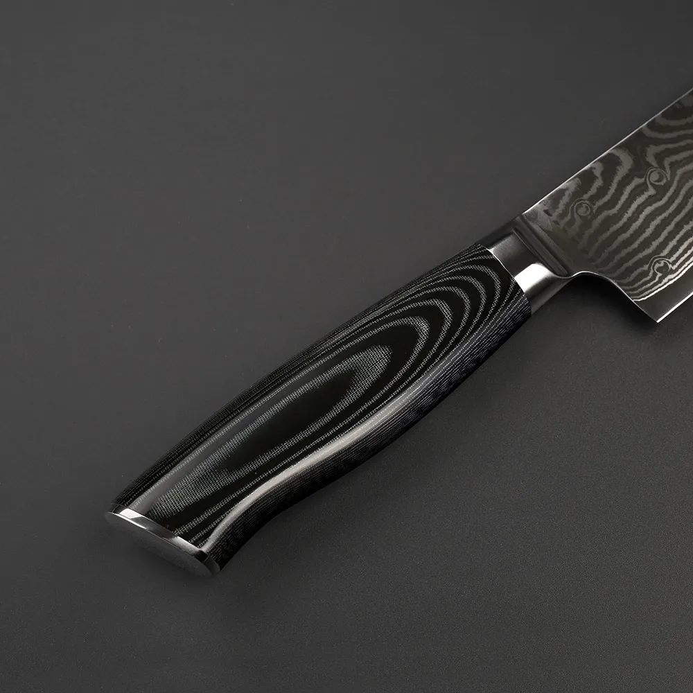 

SUNNECKO Professional 8" inch Chef Knife Damascus Japanese VG10 Steel Blade Kitchen Knives Micarta Handle Cutting Tool Best Gift