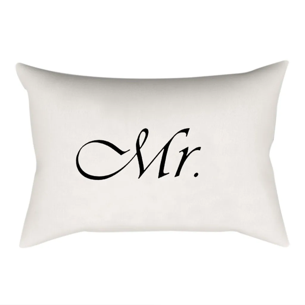 Декоративный белый короткий плюшевый чехол для подушки наволочка подарок