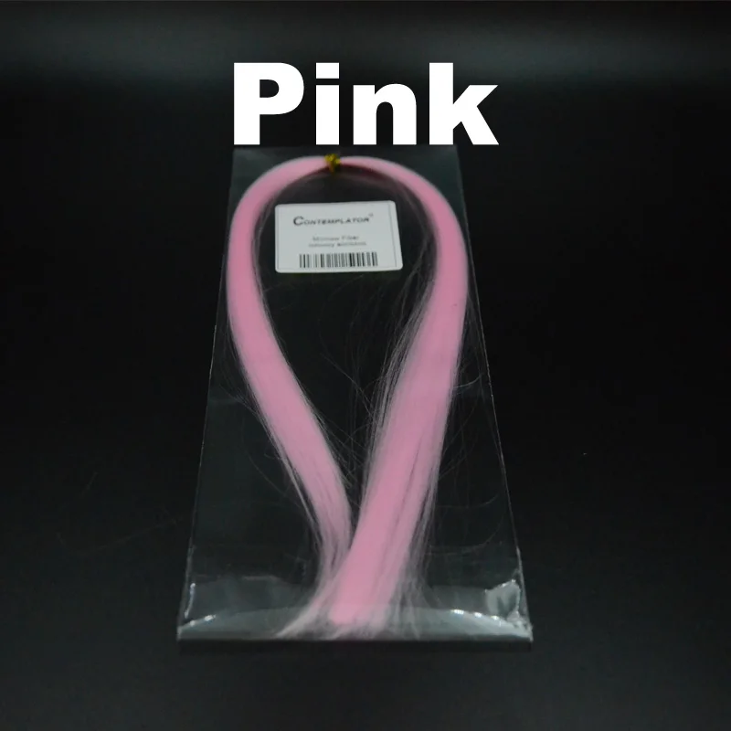 Pink CONTEMPLATOR, 12 цветов, растяжка в виде Минноу, vimineous Fiber, материалы для завязывания мушек, 2 сумки/упаковка, синтетические очень тонкие волосы для мухи - Цвет: Pink