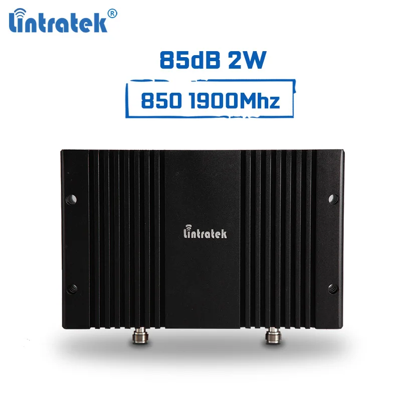 Lintratek мощный усилитель сигнала 850 МГц 1900 ретранслятор 2G 3g B3 B5 85dB 2 Вт 33dBm мобильный - Фото №1