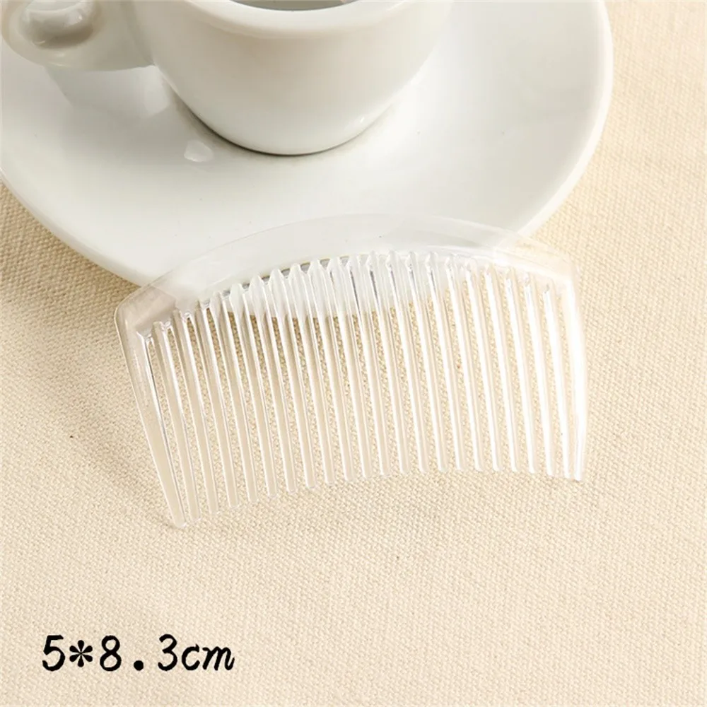

Transparent Plastic Tooth Inserted Comb Material Styling Tools Vintage Mixed Color Small Hair Side Combs Insert Combs For Lady