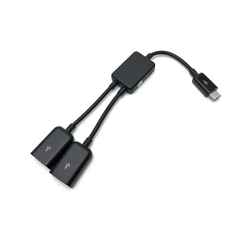 Micro USB хост кабель штекер 2x Тип двойной Женский OTG адаптер конвертер концентратор