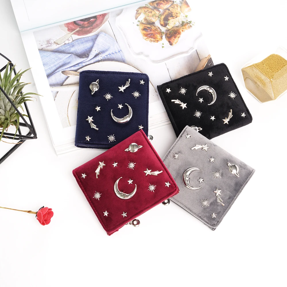 Женский бархатный кошелек женский тонкий короткий маленький из искусственной