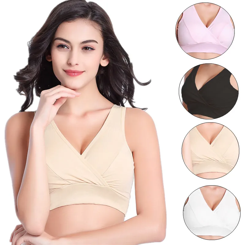 

Maternity Bras Wirefree Nursing Bra Panties Set Pregnancy Clothes Prevent Sagging Breastfeeding Women's Breathable lactancia Bra