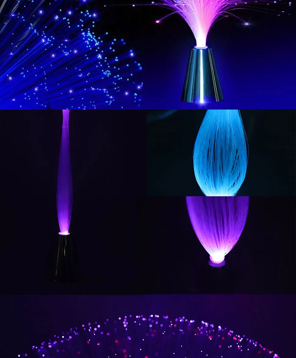 YWX светильник светодиодный романтическая цветная(RGB) Цвет Изменение светодиодный волокно ночной Светильник Праздничная Свадебная Батарея питание для рождественской вечеринки декоративный светильник