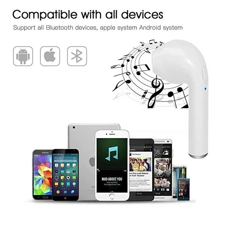 Bluetooth наушники беспроводная гарнитура TWS Double Twins стерео музыкальные для iPhone 6 7 8 X