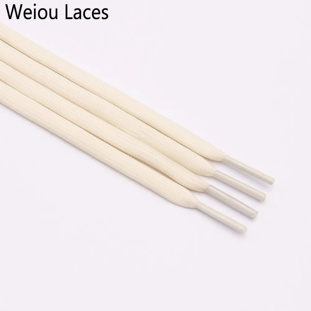 3002 Beige Yellow Weiou Новые 7 мм 34 однотонные шнурки пара классических полых двойных плоских шнурков тканые шнурки Спортивные Повседневные шнурки - Цвет: 3002 Beige Yellow