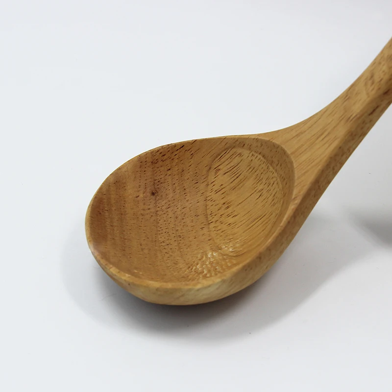 Резиновая деревянной ложкой суп без краски Zakka Стиль большая ложка ковш долго