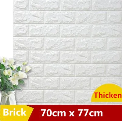 White brick Стиль крыши украшения обои 3d стерео наклейки на стены водонепроницаемый Потолок наклейка спальня потолок самоклеящиеся обои - Цвет: White brick